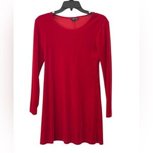 Red Velvet a-line shift dress